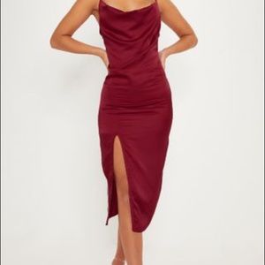 Cowl Neck Midi Dress